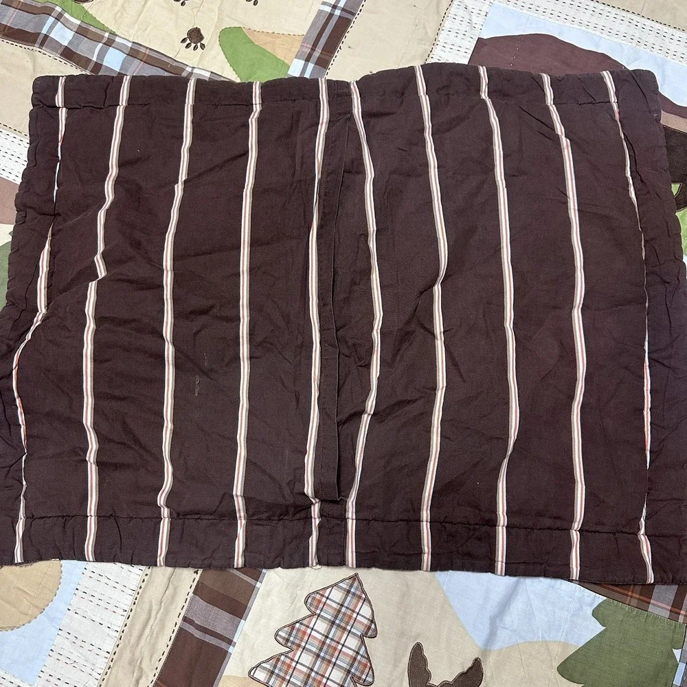 Woolrich Twin Quilt Sham Set Kids Big Bear Campground Camp Cabin Wilderness 2Pc